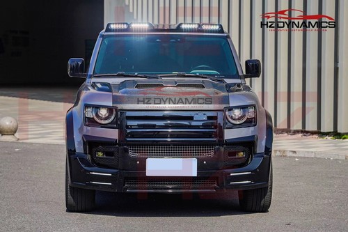 GLOSS BLACK LED ROOF TOP LIGHT BAR FOR LAND ROVER DEFENDER 90 110 L663 2020-23 - Picture 2 of 11