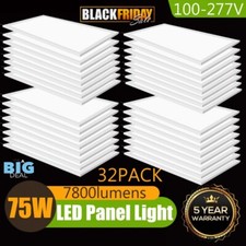 2x4 FT 75W Troffer Panel LED Recessed Light 8400 Lumens 5000K Daylight, 100-277V