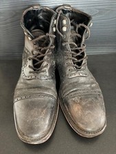 $798 Stivali John Varvatos 8,5 pelle made inItaly marrone scuro (quasi nero) Punk