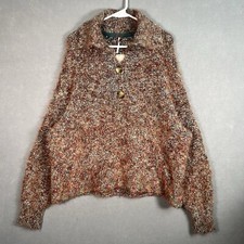 Free People Stellar Pullover Size Med Sweater Slouchy Oversized Lagenlook Cozy