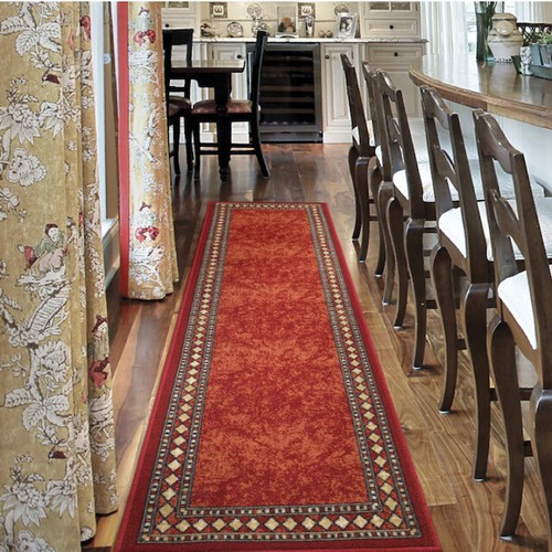 Alfombras Bordered Modern Non-Slip Low Pile Rubber Backing Indoor Area Rugs - Picture 104 of 105