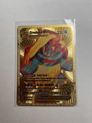 Drednaw VMAX - Gold Foil Pokemon Card Fan Art CardHP320 | eBay Drednaw VMAX - Gold Foil Pokemon Card Fan Art CardHP320 | eBay