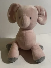 CARTERS Kids Preferred Pink MUSICAL Box Wind Up ELEPHANT 9" Soft Lovey Plush Toy