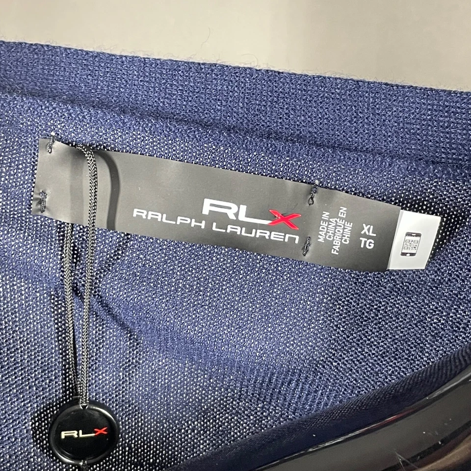 NUEVO Ralph Lauren RLX Cárdigan Suéter Mujer XL Azul Rosa Floral Golf Botón Foto 4 de 4