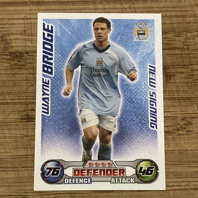 Match Attax Extra 2008/09 Wayne Bridge Neu Signiert (Beschreibung lesen)