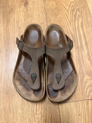 Birkenstock Gizeh Birko-Flor Nubuck Unisex Adults Sandals - UK 5, Mocha