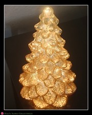   Light Up Mercury Glass Christmas Tree Batte...