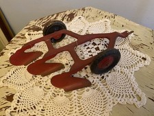 Vintage Metal Toy 3 Bottom Pull Type Plow Marx-Like Appearance