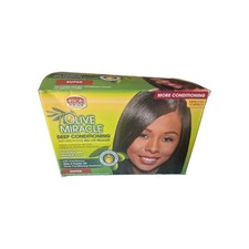 African Pride Olive Miracle Deep Conditioning Anti-Breakage No-Lye Relaxer Super