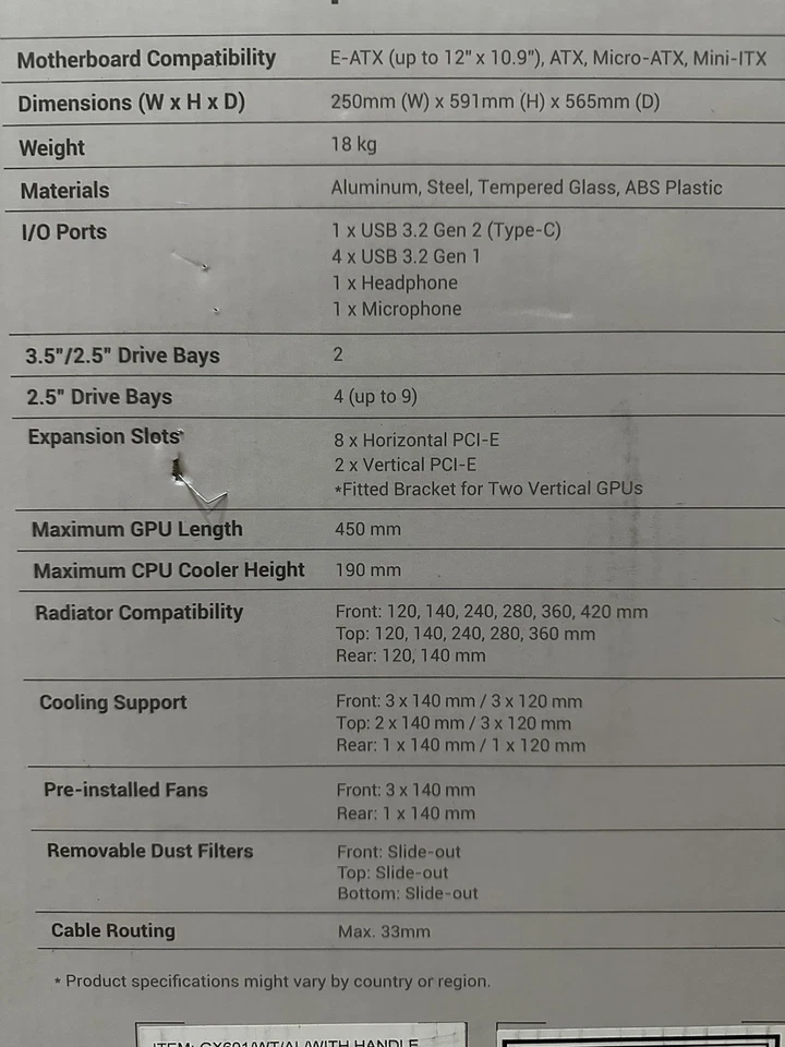 Estuche para computadora de torre media ASUS ROG Strix Helios GX601 eATX (90DC0023-B30000) Foto 2 de 2