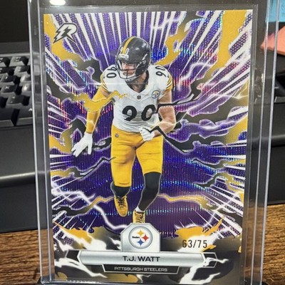 2025 Topps Resurgence T.J. Watt Purple Surge /75 Pittsburgh Steelers