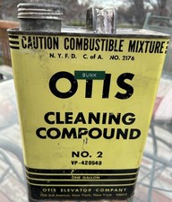 Vintage Otis Elevator Company Cleaning Compound 1 gallon oil can