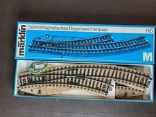 Märklin H0 5140 M-Gleis Elektromagn. Bogen-Weichenpaar (Rechts/Links) mit OVP
