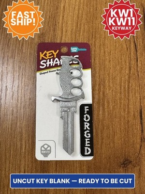 Knife Brass Knuckle Key Shape KW1 KW11 UNCUT Kwikset Forged Lucky Line USA