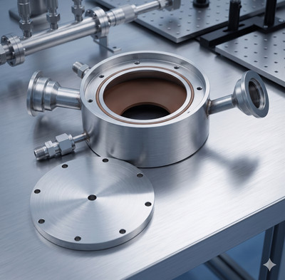 HIGH VACUUM | HIGH-CONDUCTANCE HUB | 304L SS | KF25-1/4''SWG | CONFLAT