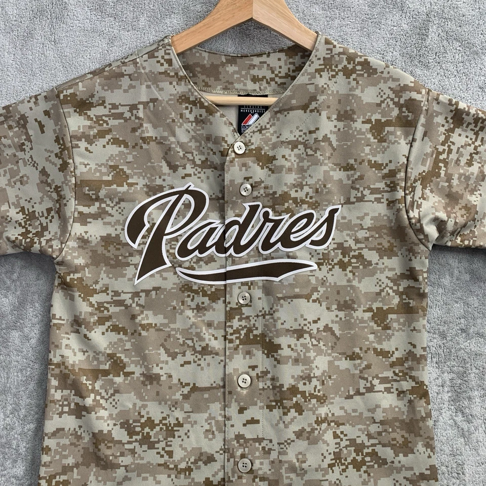 Majestic Jersey Jóvenes Niños Grande San Diego Padres Camuflado Béisbol MLB Hecho en EE. UU. Foto 4 de 4