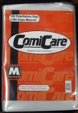 ComiCare Magazine Size Comic Book Polyethylene Bags 8-3/4" x 11" Plus 1 1/2" Fla