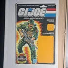 Vintage G.I. Joe 1986 LEATHERNECK Full UNCUT Cardback File Card Leather Neck