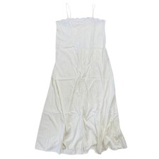 Vintage Miss Elaine Bridal Nightgown Women Cream Lace Trim Spaghetti Strap Large