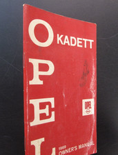 Cars Automobile History Opel Kadet Owner's Manual Illus. Maintenance Guide 1969