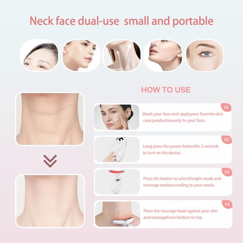 Varita para esculpir rostro y cuello rojo-luz-terapia-para 7 colores, anti... - Imagen 4 de 7