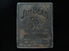 PL05125 VINTAGE 1970s JIM BEAM KENTUCKY STRAIGHT BOURBON WHISKEY BOOZE BUCKLE