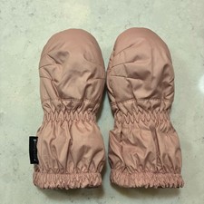 Patagonia Baby Puff Mittens Fuzzy Mauve 3-6 months Gloves Winter Snow