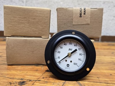 Lot Of 4 US Gauge USA 100psi Pressure Gauge Panel Mount NEW
