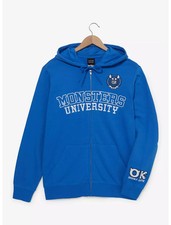 Disney Pixar Monsters University Hoodie Men  s Large Full Zip Blue Boxlunch NWT