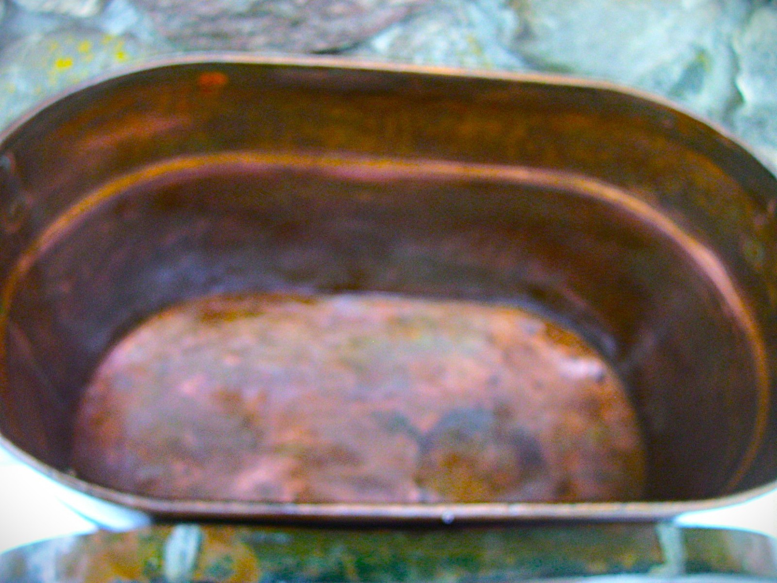 ANTIQUE COPPER WASH BOILER  TAPPERED LID ~ PRIMITIVE LAUNDRY TUB ~ STORAGE DECOR