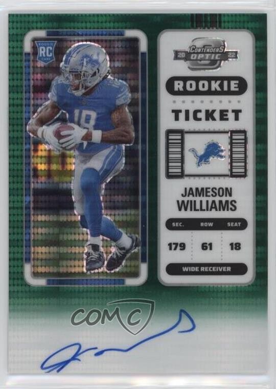 2022 Contenders Optic Ticket RPS 29/30 Jameson Williams #124 Rookie Auto RC v9t