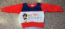 Vintage 1995 Looney Tunes Daffy Duck Sweatshirt Size 18 Months