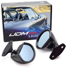 Carbon Fiber Retro Style Door Wing Rear View Mirrors For Mazda Miata Universal