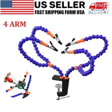 Third Hand Soldering Solder Iron Stand Holder Magnifier Helping Station Tools