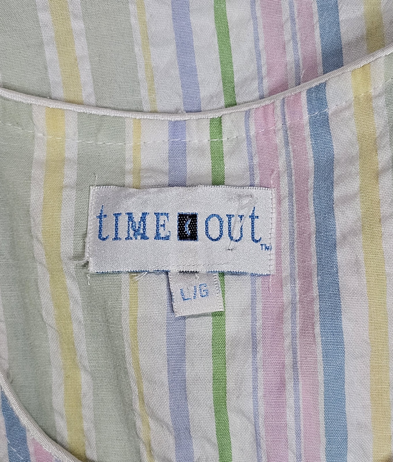 Vintage Pastel Striped Housedress - image 9