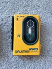 Sony Sports Walkman Radio Cassette Player Yellow Vintage - Tested (WM-F45)
