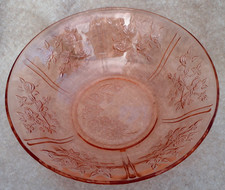 FEDERAL GLASS CO SHARON CABBAGE ROSE DEPRESSION GLASS PINK 10