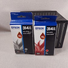 Epson 314XL Gray  Red Claria High Capacity Ink Cartridge Genuine OEM New 7/2027