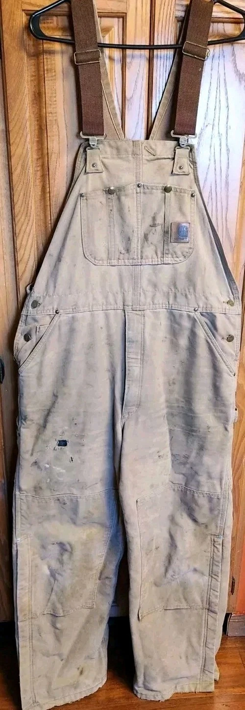 CARHARTT Bibs Overalls Men’s 38x32 R27 BRN Double Knee Quilted Line Distress VTG
Opens in a new wind