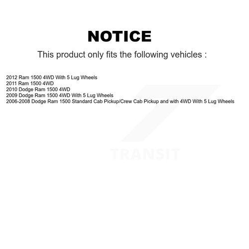 Front Control Arm And Ball Joint Tie Rod End Link Kit (8Pc) For Dodge Ram 1500 - Picture 2 of 12