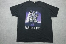Fruit Of The Loom Beetlejuice Shirt Mens XL Black Movie Graphic Tee Horror