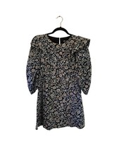 Zara Women’s Floral Mini Dress With Flutter Sleeve Details
