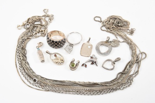 N89H19- Silber Schmuck Ketten Anhänger Ringe