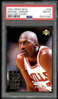 Michael Jordan Card 1995-96 Upper Deck Electric Court #335 PSA 8