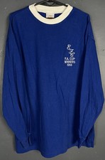 RETRO REPLICA MENS FC EVERTON 1965/1966 HOME SOCCER FOOTBALL SHIRT JERSEY SIZE L