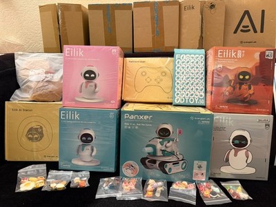 Eilik Robot Companion Komplettset blau pink silber DQ KI Station Panxer NEU