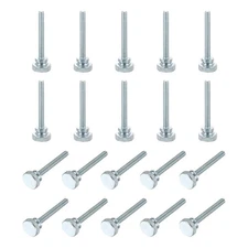 M4 x 30mm 20Pcs Knurled Thumb Screws with Shoulder Grip Knobs for TV Monitor