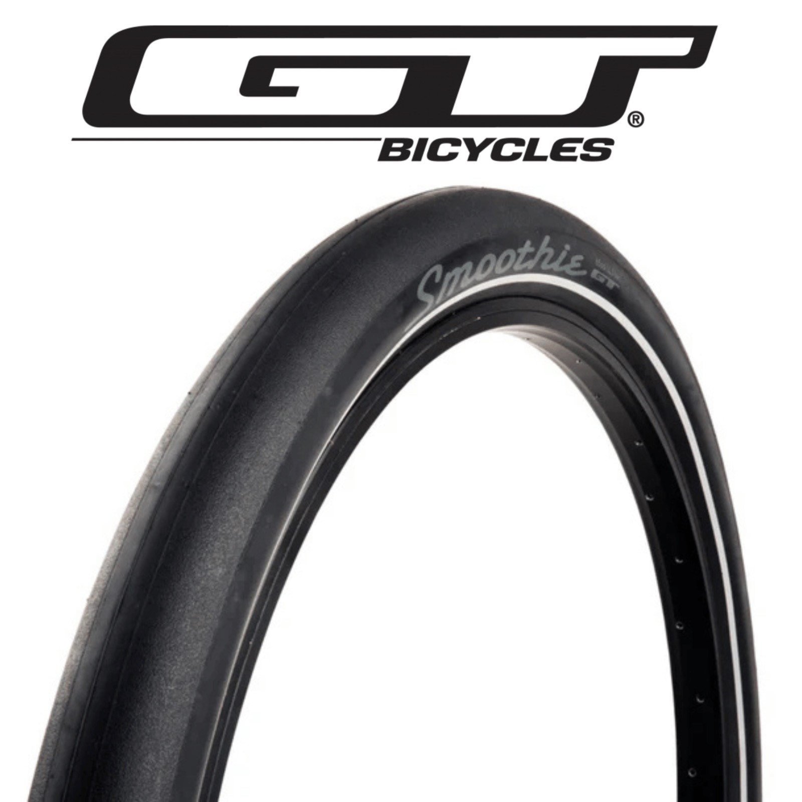 GT SMOOTHIE 24x2.5" Wide SLICK   Black Bike Tire 24 inch