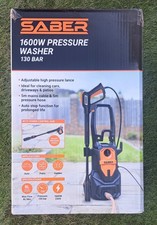Saber Black and Orange Pressure Washer 130 Bar 1600W