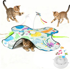 Interactive Cat Toys Rechargeable for 4 in 1 Hide and Seek Game, Moving Conceale